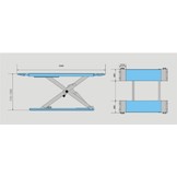 TM 3 Tonnen Reifendienst Scherenhebebühne , Reinigungsbrücke, Reinigungsbrücke, Reifenbrücke - 230 Volt