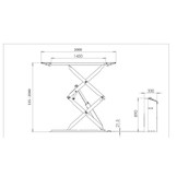 TM Profi Scherenhebebühne 3.0 t - Überflur - elektromagnetisch