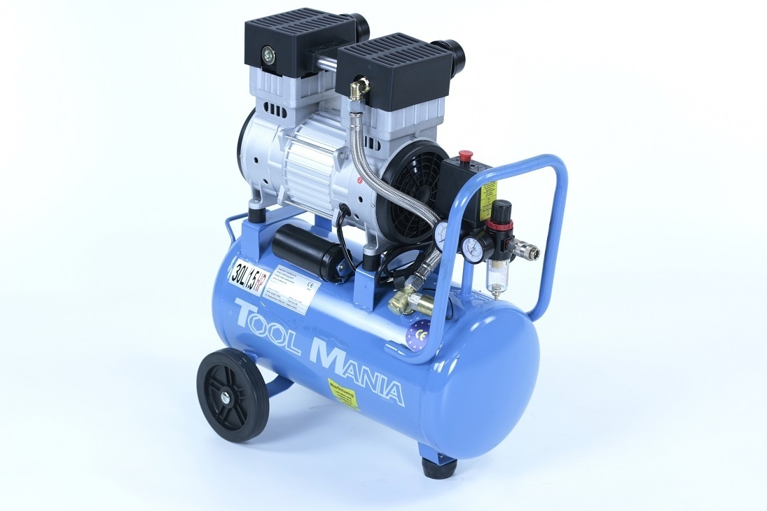 TM 30 Liter professioneller geräuscharmer Kompressor 1,5 PS 230 V