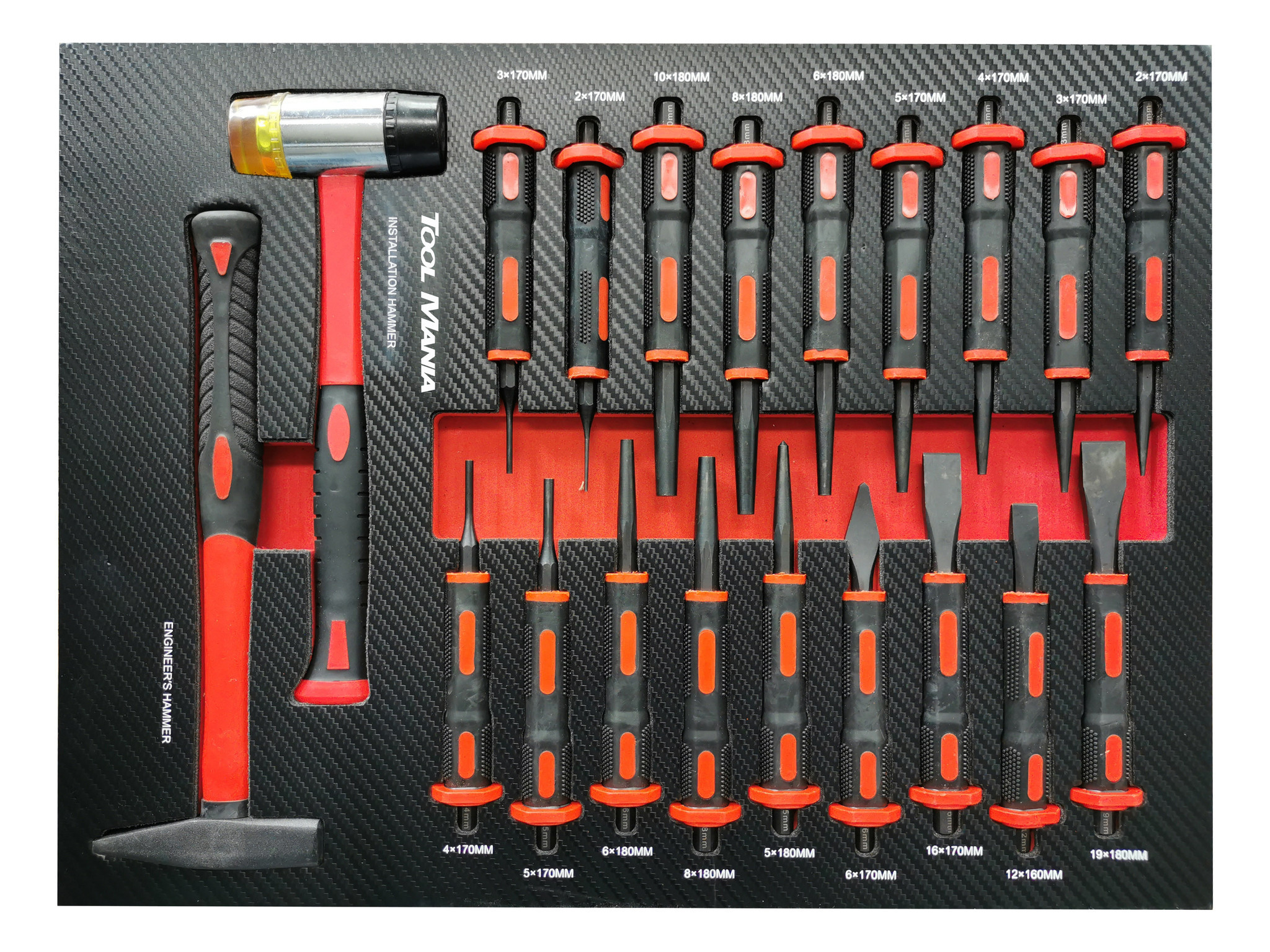 TM XL Premium Werkzeugwagen 7 Schubladen Werkstattwagen mit Werkzeug befüllt 274 teilig