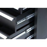 TM Werkzeugwagen mit Rückwand - Holzarbeitsplatte - 215 cm