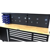 TM Werkzeugwagen mit Rückwand - Holzarbeitsplatte - 215 cm