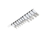 TM 11 teiliger Profi 1/4" und 3/8" TORX Steckschlüsselsatz