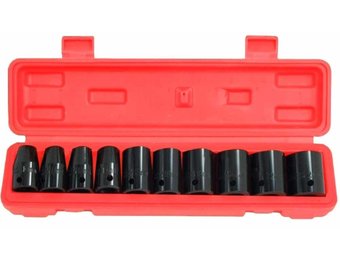 TM 10-teiliges Set mit 1/2 "metrischem Sechskant - Impact-Socket Schlagschraubernüsse