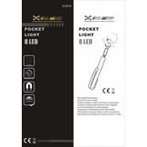 8 LED Mini Taschenlampe mit Magnetfuß