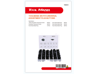 TM 305-teiliges Sortiment Polsterklammern MIX Abdeckkappe