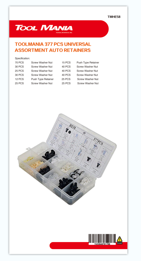 TM 377-teiliges Sortiment Polsterklammern für MITSUBISHI, FORD, NISSAN, VW