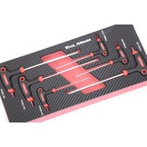 TM 6-teiliges T-Griff-Inbus-Set Schaumstoffeinlage in Carbon-Optik