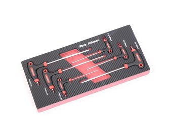 TM 6-teiliges T-Griff-Inbus-Set Schaumstoffeinlage in Carbon-Optik