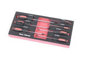 TM 7-teiliges Torx-Schraubendreher-Set mit Schaumstoff-Carbon-Look-Inlay