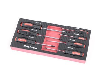TM 7-teiliges Torx-Schraubendreher-Set mit Schaumstoff-Carbon-Look-Inlay