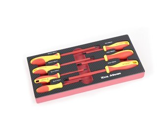 TM 7-teiliges VDE-Schraubendreher-Set mit Schaumstoff-Carbon-Look-Inlay