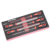 TM 5-teiliges Metallfeilen-Set aus Schaumstoff im Carbon-Look