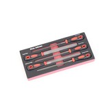 TM 5-teiliges Metallfeilen-Set aus Schaumstoff im Carbon-Look