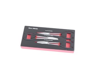 TM 3-teilige Spitzzange, Zange mit Schaumstoff-Carbon-Look-Inlay