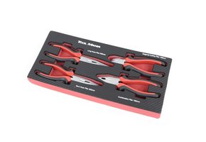 TM 4-teiliges Blockierzangen-Set Schaumstoffeinlage in Carbonoptik