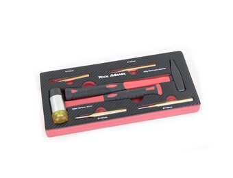 TM 6-teiliges Hammerset mit durchschlagbarem Carbon-Look-Inlay