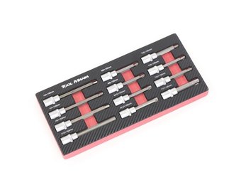 TM 12-teiliges Rib, Inbus, Torx 1/2 Sockel-Set Schaumstoff-Carbon-Look-Inlay