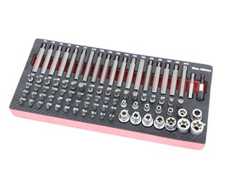 TM 85-teiliges Bitset in Schaumstoffeinlage in Carbonoptik