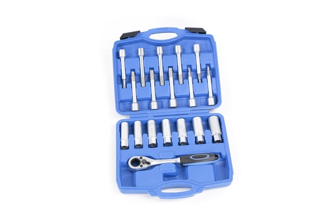 TM 18-teiliger Stoßdämpfer - Werkzeugsatz für Montage und Demontage von Stoßdämpfern