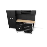 Hochwertiges modulares Werkstattsystem, 6-teilig, mattschwarz