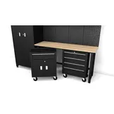 Hochwertiges modulares Werkstattsystem, 6-teilig, mattschwarz
