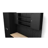 Hochwertiges modulares Werkstattsystem, 6-teilig, mattschwarz