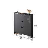 Schuhschrank Schuhregal mit 3 Klappen Schuhkipper 99x17x115 cm Schwarz