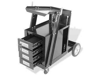 TM Schweißwagen, Schweißtrolley mit 4 Schubladen, Schwarz, Modell 2