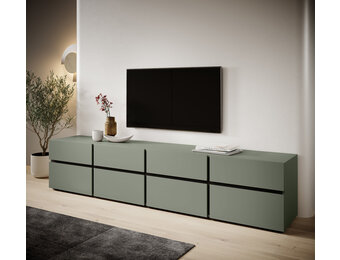 TV Board , TV Schrank ,  Modernes Design 224,8x40x48,2 cm Grün