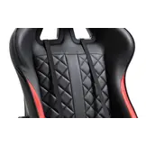 Ergonomischer Bürostuhl, Gaming-Stuhl mit  Lendenkissen, Kopfkissen, Armlehnenschwarz mit Rot, verstellbar
