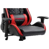 Ergonomischer Bürostuhl, Gaming-Stuhl mit  Lendenkissen, Kopfkissen, Armlehnenschwarz mit Rot, verstellbar