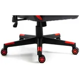 Ergonomischer Bürostuhl, Gaming-Stuhl mit  Lendenkissen, Kopfkissen, Armlehnenschwarz mit Rot, verstellbar