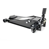 TM Extra niedriger Wagenheber, Garagenheber, 2,5 Tonnen Doppelkolben Schwarz