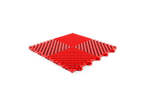 TM Garagenboden, Detailing-Fliese, harte Klickfliese rot 400x400x18 mm