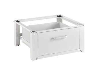 Waschmaschinen-Erhöhung mit Schublade weiß 100 kg