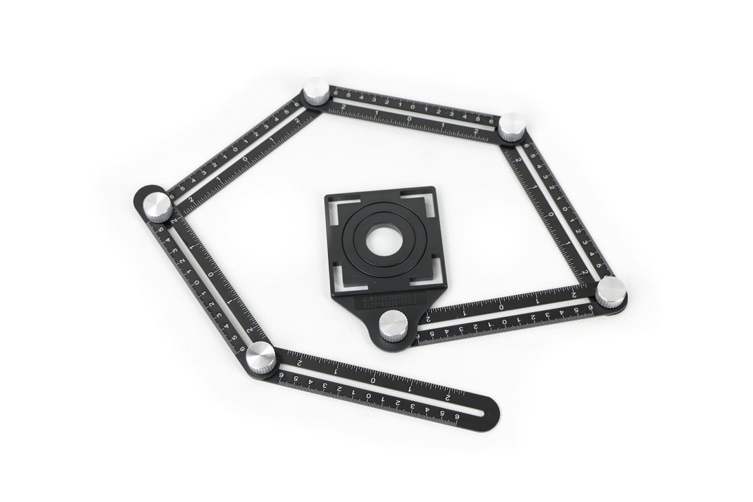 TM Verstellbare Multi-Winkel-Lineal, 6-seitiges Messinstrument – Fliesenloch-Locator
