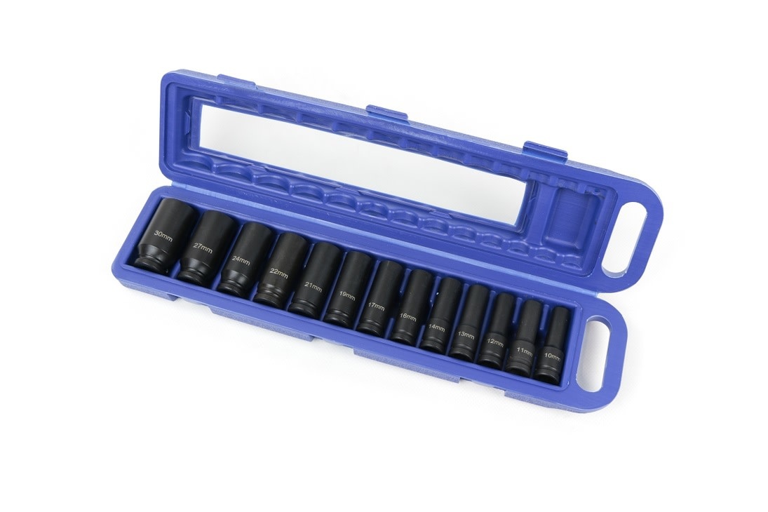 TM 13-teiliges 1/2 Zoll Lange Steckschlüssel-Set, metrisch