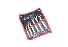 TM Profi 6-teiliges Maul-Ringschlüssel-Set für Bremsleitungen