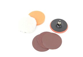 TM 7-teiliges Schleif- und Polierset 150 mm für Poliermaschine, Winkelschleifer oder Bohrmaschine