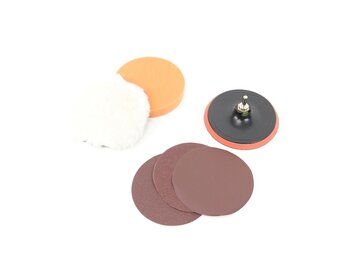 TM 7-teiliges Schleif- und Polierset 150 mm für Poliermaschine, Winkelschleifer oder Bohrmaschine
