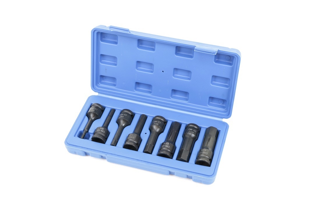 TM 8-teiliges langes Innensechskant-Kraft-Steckschlüsselsatz mit 1/2" Aufnahme, Modell 2