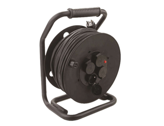 TM Professionelle 25-Meter IP44 Kabeltrommel, Stromtrommel 3x2,5 mm²