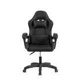 Gaming-Stuhl, Ergonomischer Bürostuhl mit Lendenkissen Kopfkissen, Höhenverstellbarer Gamer Stuhl , , schwarz, verstellbar.