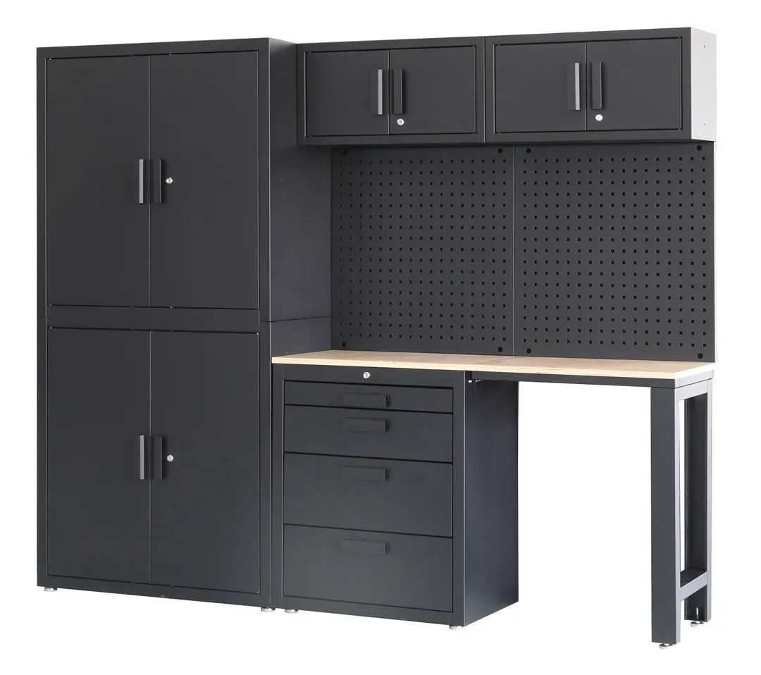 TM Premium Werkstattsystem, 8-teilig, mattschwarz