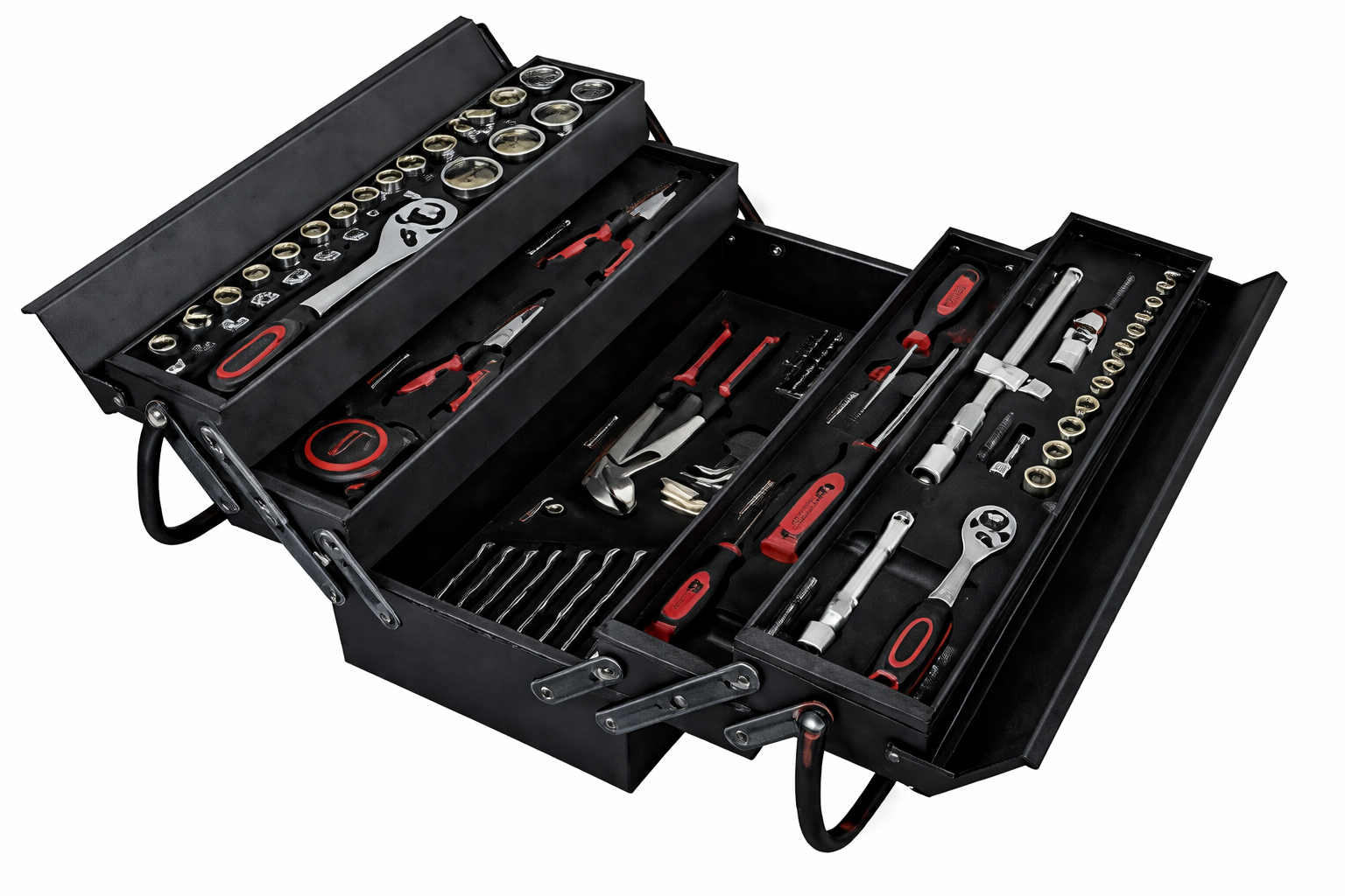 TM Profi-bestückter Werkzeugkoffer mit Inlays, 85-teilig