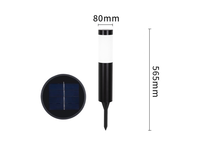 TM Steh-LED-Außenleuchte – Solarleuchte IP44 Silber