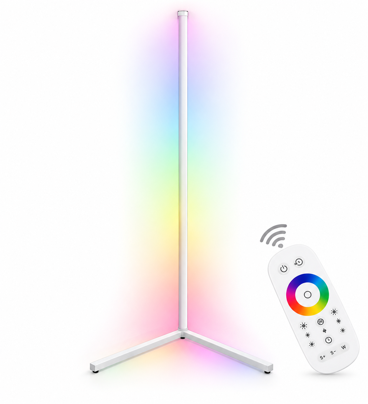 TM Moderne LED-Stehlampe RGB - LED-Lampe - Ecklampe - RGB Smart Lamp - Weiß