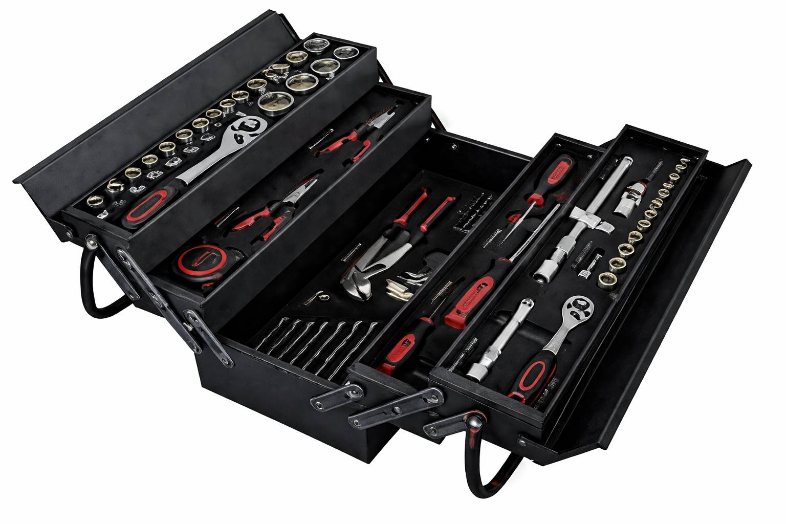 TM Profi-bestückter Werkzeugkoffer mit Inlays, 85-teilig