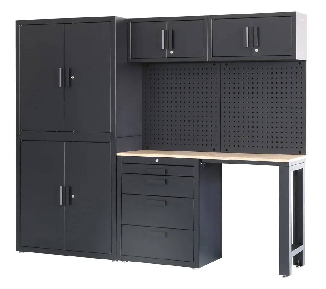 TM Premium Werkstattsystem, 8-teilig, mattschwarz